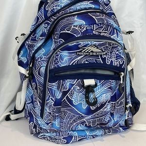 HIGH SIERRA Blue backpack with headphones pocket